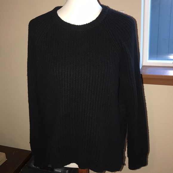 Madewell Tracklist Side-Zip Pullover Ribbed Sweater Size Large - Picture 3 of 16